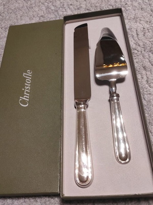Σετ σπάτουλα και μαχαιριού σερβιρίσματος τούρτας Christofle σαν καινούργιο