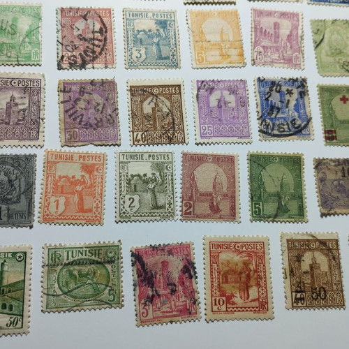 Tunisia 45 high-value stamps with 3 rare 1888 stamps