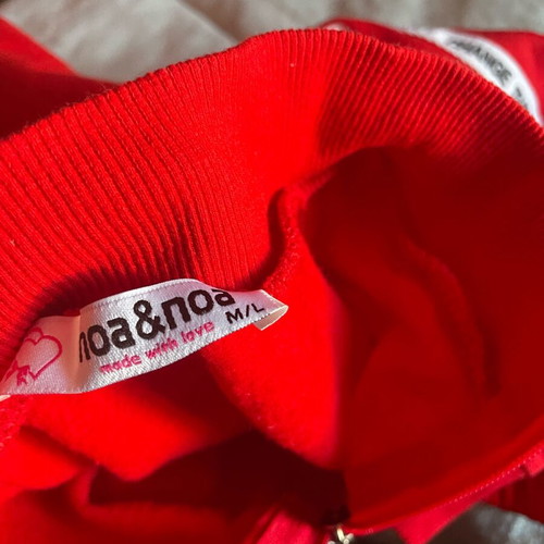Noa & noa red cardigan size M like new with white details
