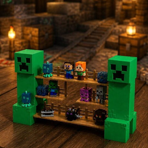 Minecraft Kinder Joy Funko Pops stand new 3D printed