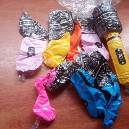 Inflatable carnival microphones new, pack from 2000s
