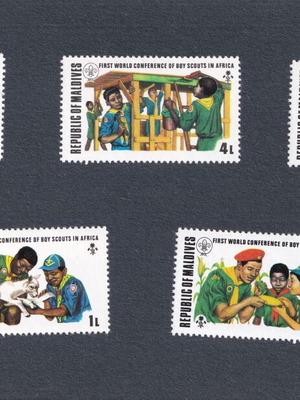 Maldives Boy Scouts stamps used, 1st World Conference of Boy Scouts in Africa