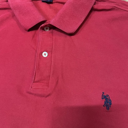 U.S. Polo Assn. red polo shirt XXL used with stains and tears