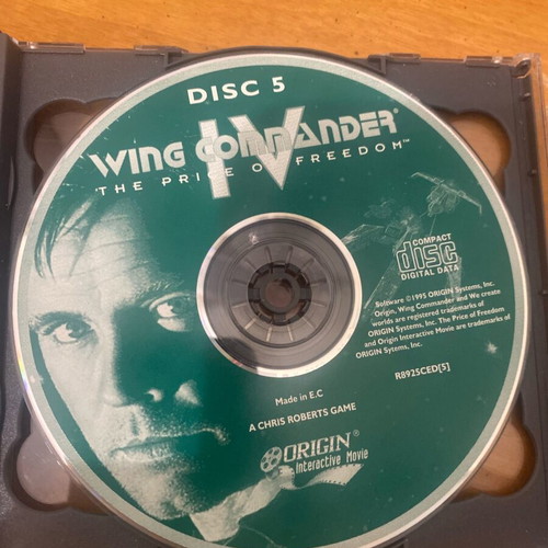 Wing Commander IV The Price of Freedom PC game used, 6 CD-ROMs