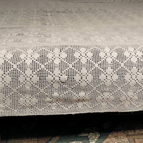 Handmade large white blanket new