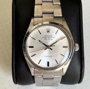 Rolex Air-King, Ref:5500, Year 1978, automatic Cal:1520, unpolished, all original parts. 1st owner.
