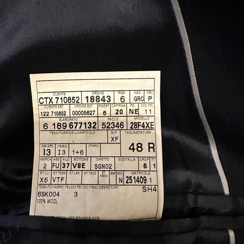 Versace men's suit like new, black, regular fit, size 48