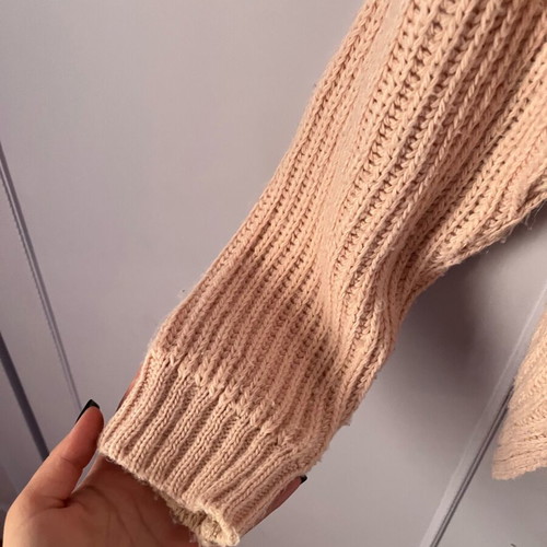 Pink Woman knitted sweater like new, light pink, size S