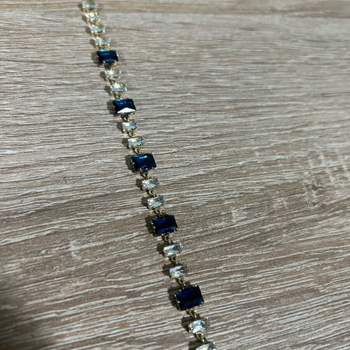 Bracelet new with blue and white stones