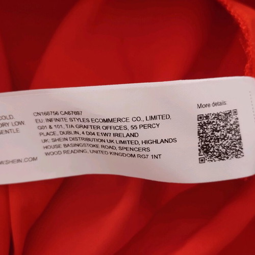 Shein midi dress red like new with tulle and crystals