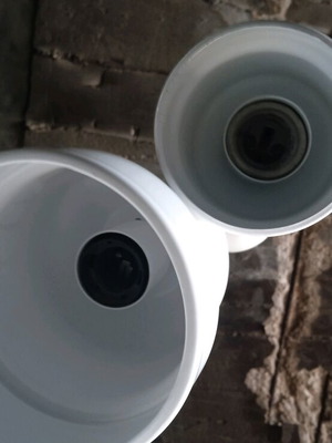 White ceiling lights used