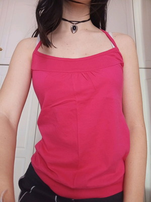 Pink blouse worn, size S