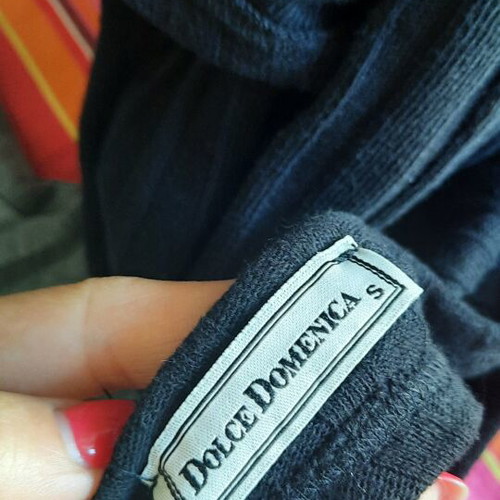 Dolce Domenica dress like new with open back and neck design, black