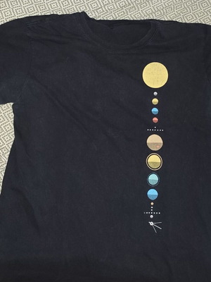 Tshirt solar system used, size L, black