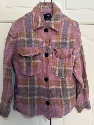 Overshirt χνουδωτό μεταχειρισμένο Bershka πολύχρωμο