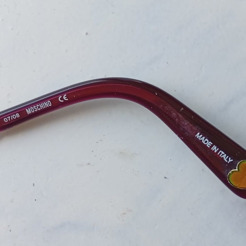 Moschino Italy prescription glasses, low diopter lenses