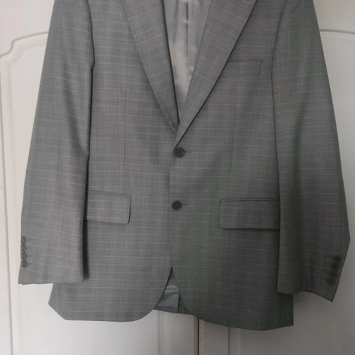 Paparazzi Men's Grey Checked Jacket Like New Size L