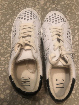 Sneakers αθλητικά γυναικεία λευκά με τρουκς μεταχειρισμένα, νούμερο 40