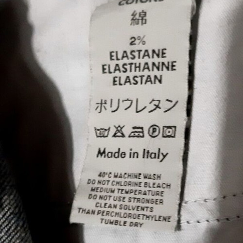 N-fy Italian denim jeans Large, low-rise, stretch BlueBlack