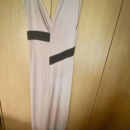 Nude dress like new, draped fit, wrinkle resistant