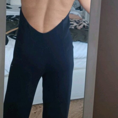 Zara backless jumpsuit dark blue like new