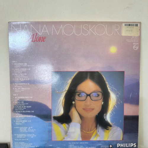 Nana Mouskouri Alone vinyl record used, pop
