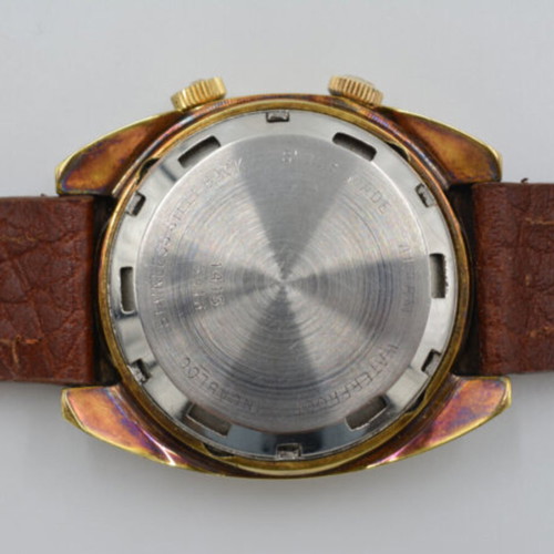 Technos Alarmdate men's automatic watch 36mm with leather strap