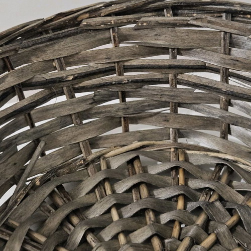 Wicker basket with fabric cover used