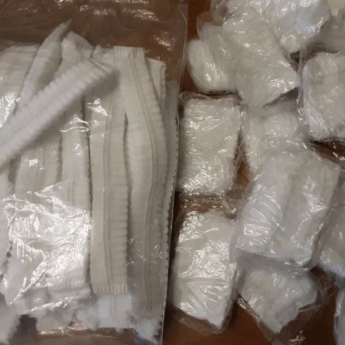 Disposable caps and disposable hairbands, pack of 50+25, new