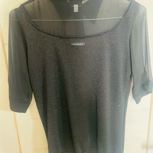 Dolce & Gabbana black transparent blouse size M like new