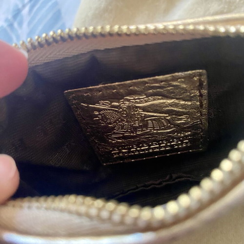 Burberry vintage coin purse with gold metal details
