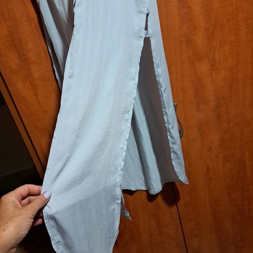 Tunic shirt gray like new, satin texture, size S