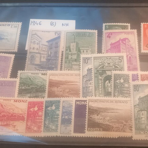 1946 Monaco stamps with gum