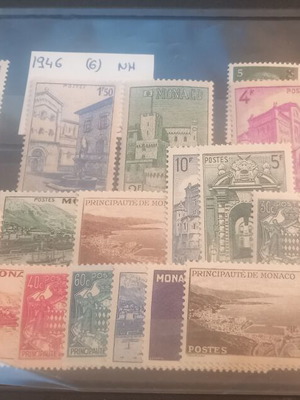 1946 Monaco stamps with gum