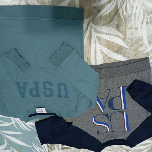 Polo baby sweatshirts blue and green like new, size 98 cm