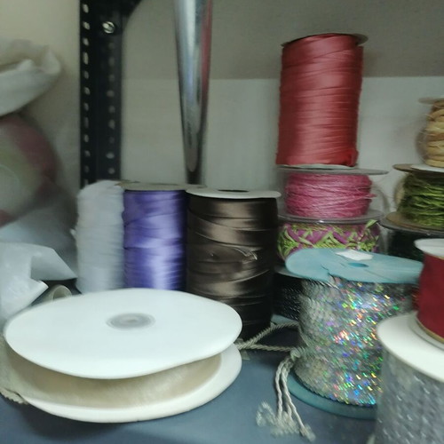 Ribbons in various colors for sewing and general use, new