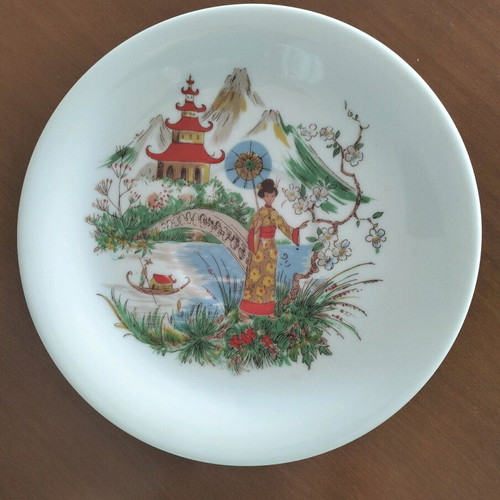 Bavaria Germany porcelain pasta set new with 6 plates