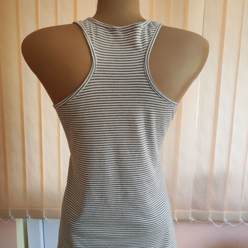 Maison Scotch Blue and White Striped Ribbed Tank Top XS like new