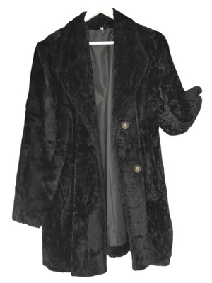 Vintage warm coat XXL-XXL with pockets and synthetic fur, like new