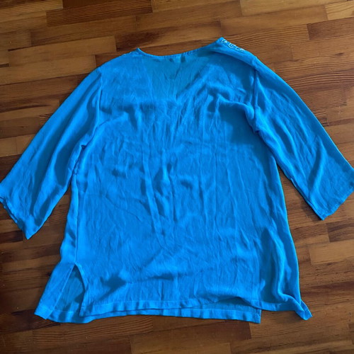 Kaftan blouse large turquoise like new