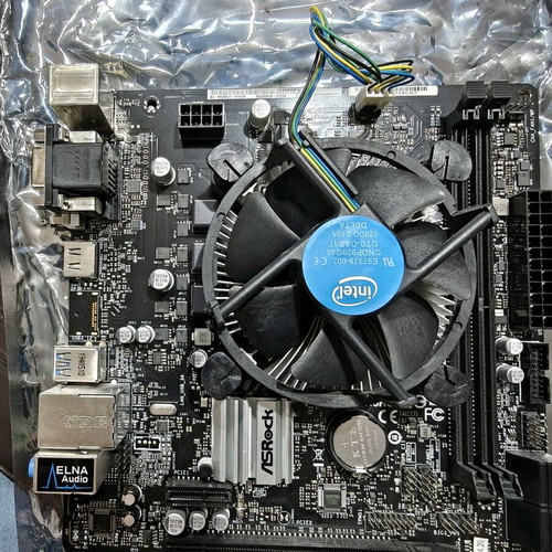 ASRock H310CM-HDV motherboard with Intel Core i5-8400 and 16GB DDR4 RAM used