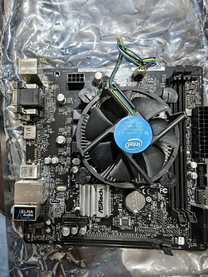 ASRock H310CM-HDV motherboard with Intel Core i5-8400 and 16GB DDR4 RAM used