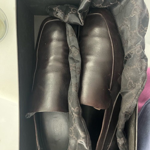 Gucci μοκασίνια μεταχειρισμένα, καφέ, νούμερο 42, φαρδιά γραμμή