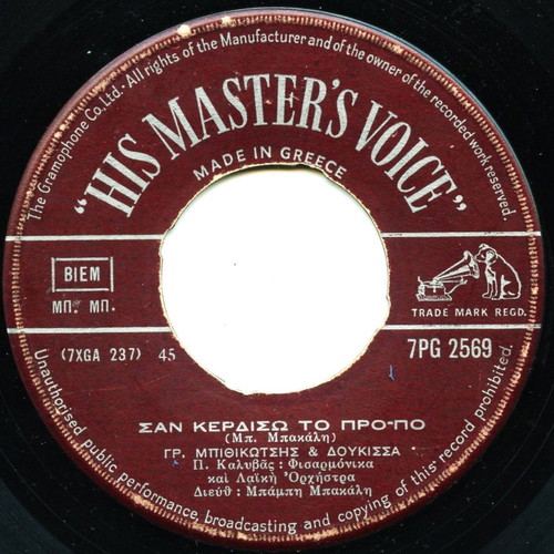 Mpithikotsis Grey 45 RPM record used