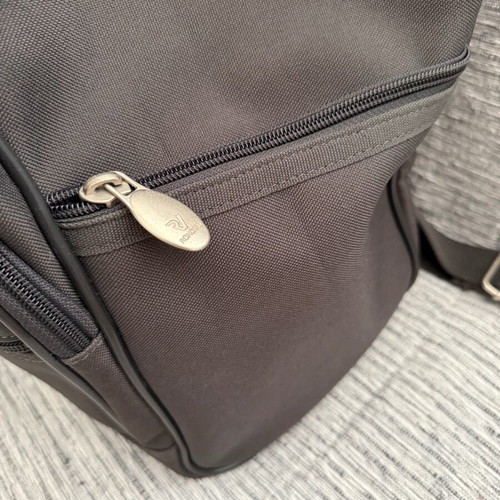 Roncato backpack used, grey, with minor signs of wear