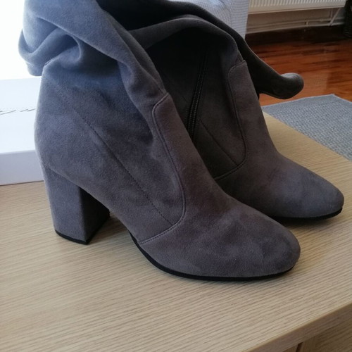 Sante over-the-knee boots new, size 38, gray suede