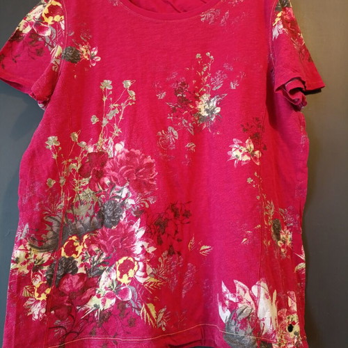Cecil XXL fuchsia floral print T-shirt like new