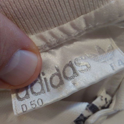 Adidas Polo Shirt 1990s cotton white with pocket size L like new