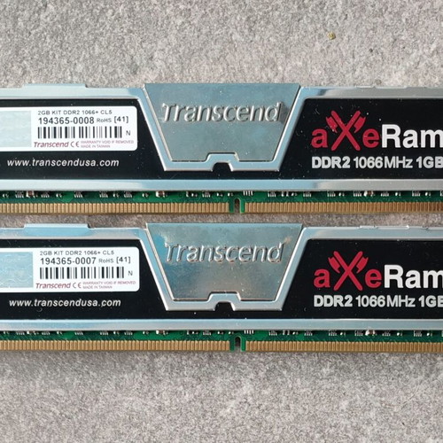 Transcend Axeram 2GB 1066 DDR2 memory kit used