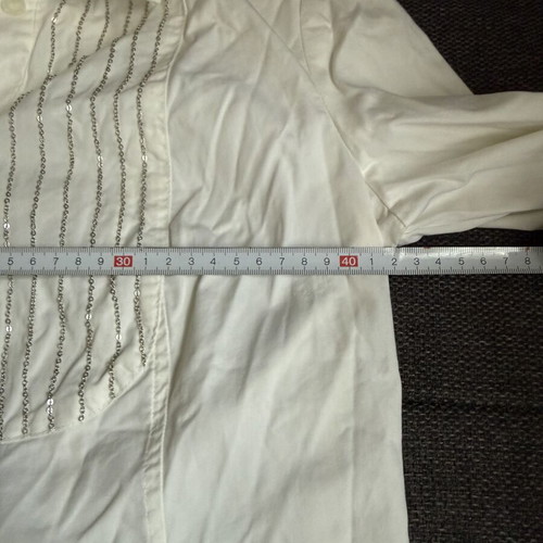 Liu Jo women's shirt like new, white with chain detail, size M, cotton